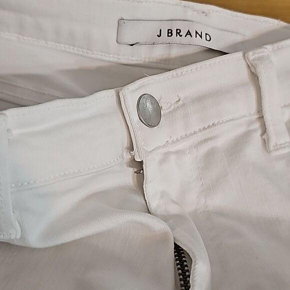 J BRAND Alana High-Rise White Ladder Lace Cropped Skinny Jeans Size 28 - Picture 9 of 12